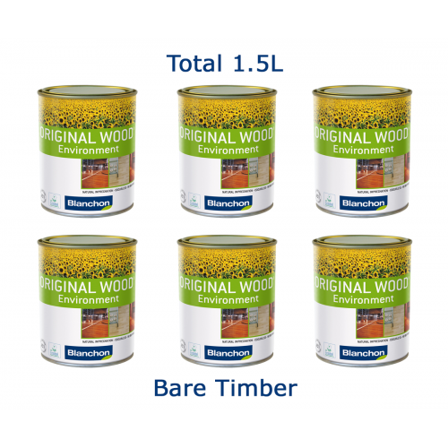 Blanchon Biobased Original Wood Environment 1.5 ltr (six 0.25 ltr cans) BARE TIMBER 03711780 (BL)